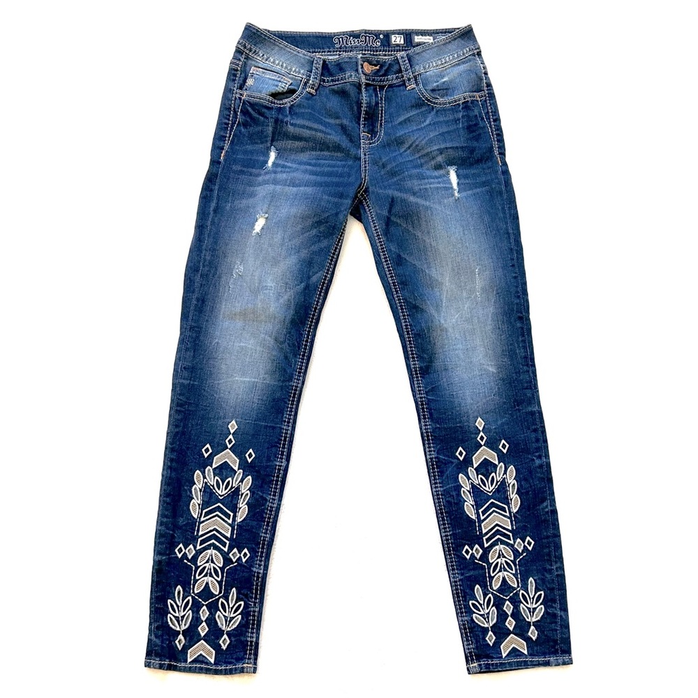 Miss Me Ankle Skinny Emboirdered Jeans